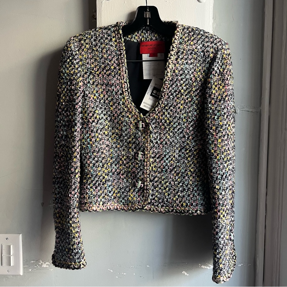 Ungaro Multicolore Tweed Cropped Blazer
